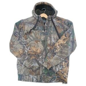 Cabelas Hunting Camo Sherpa Hoodie Deer Skull